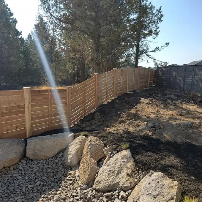 Long privacy fence