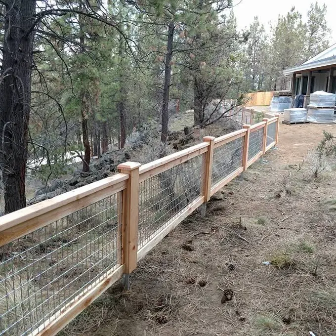 Rail fence on a slope