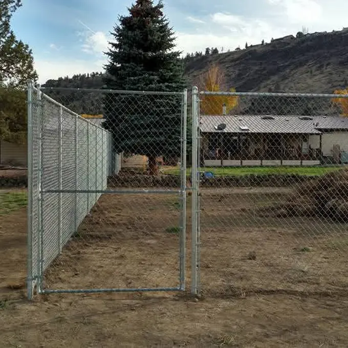 Metal-mesh property fence